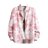 Korean Print Long Sleeve Shirt